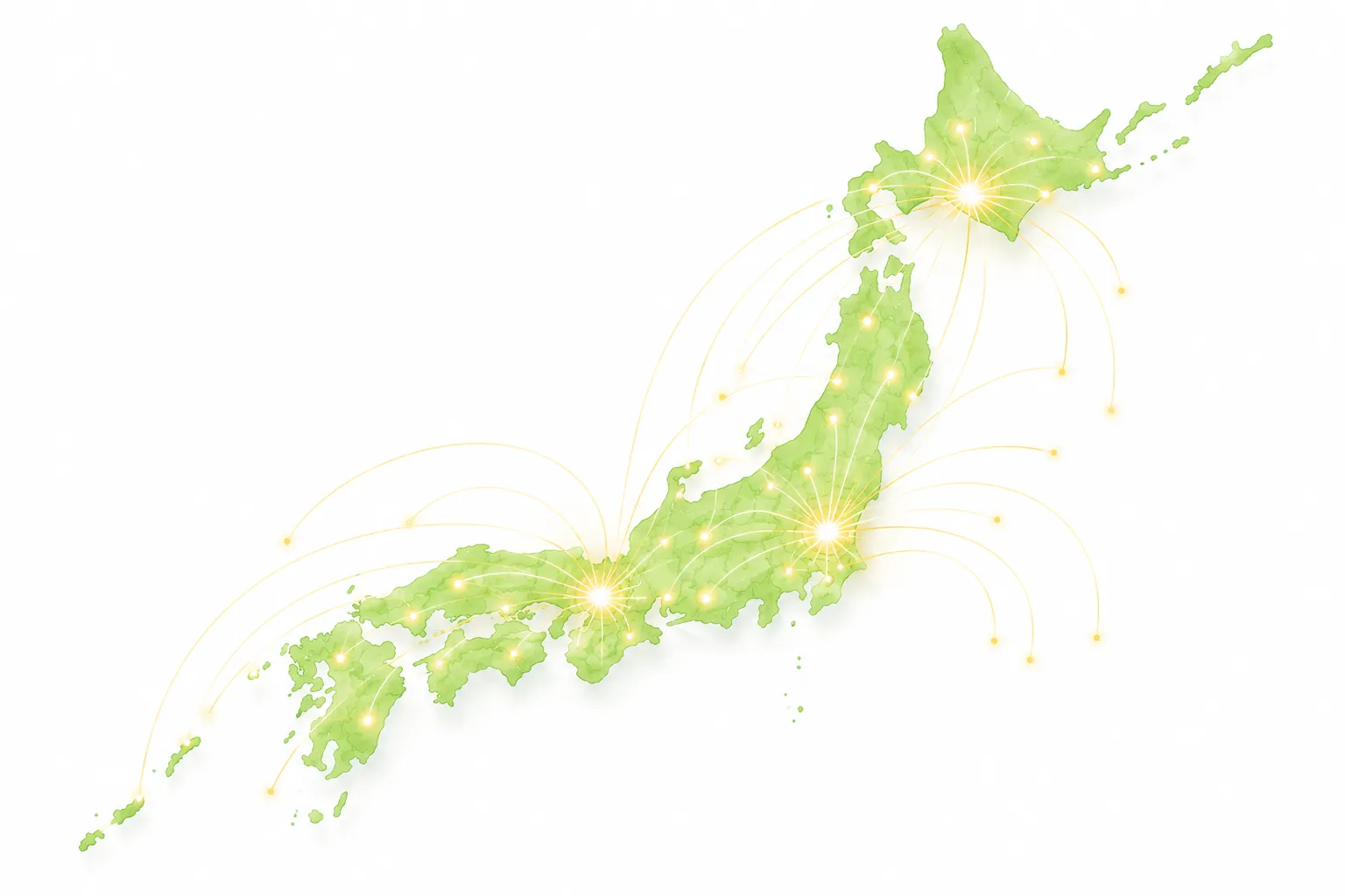 全国に教室がある日本地図